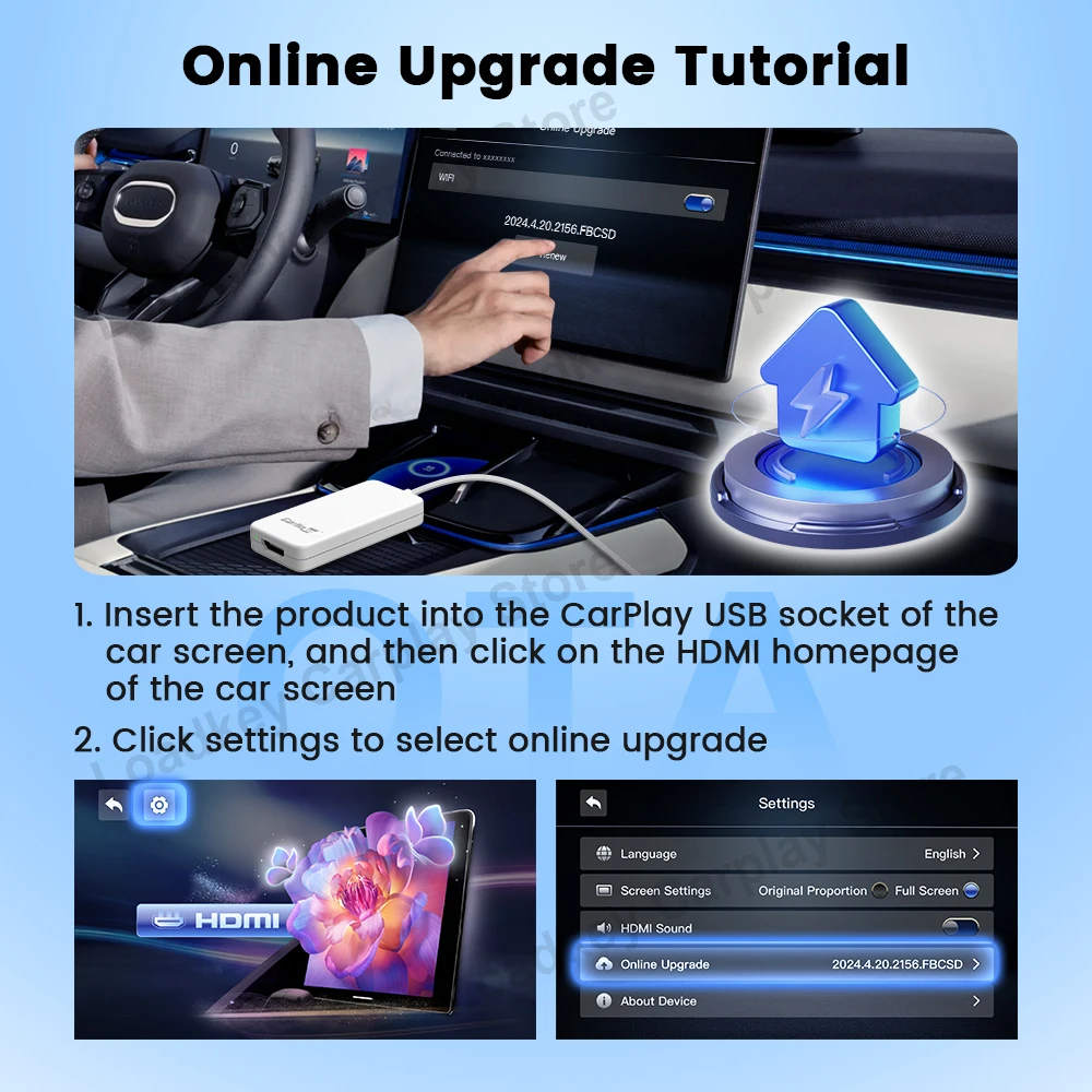 Carlinkit ڵ TV Ʈ , HD , USB  TV ƽ ȭ , OTA ׷̵ ġ  ܼ ǻ, 2024 ǰ