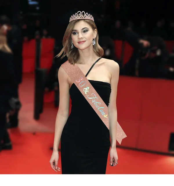 Set Festa 60&deg; Compleanno - Fascia E Diadema Oro Rosa - Per Donne