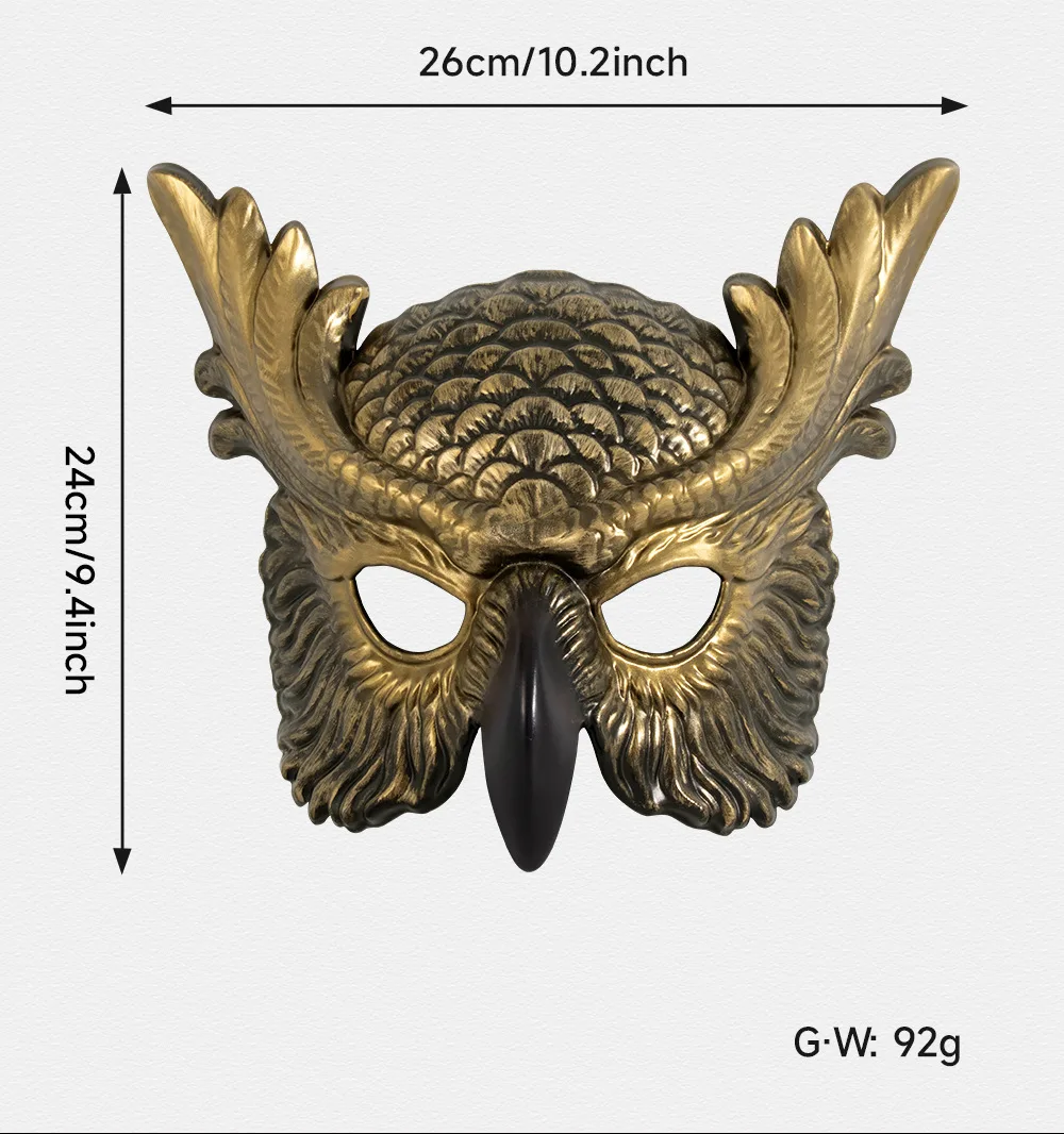 Masque D'aigle à Plumes Pour Halloween, Cosplay, Corbeau, Oiseau, Masqué, Fête, Accessoires De Cosplay