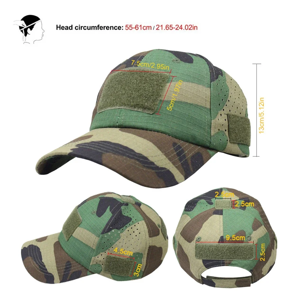 Adult Outdoor Sport Caps Camouflage Hat Baseball Caps Simplicity Tactical Camo Hunting Cap Hats Combat Durable Sun Protection