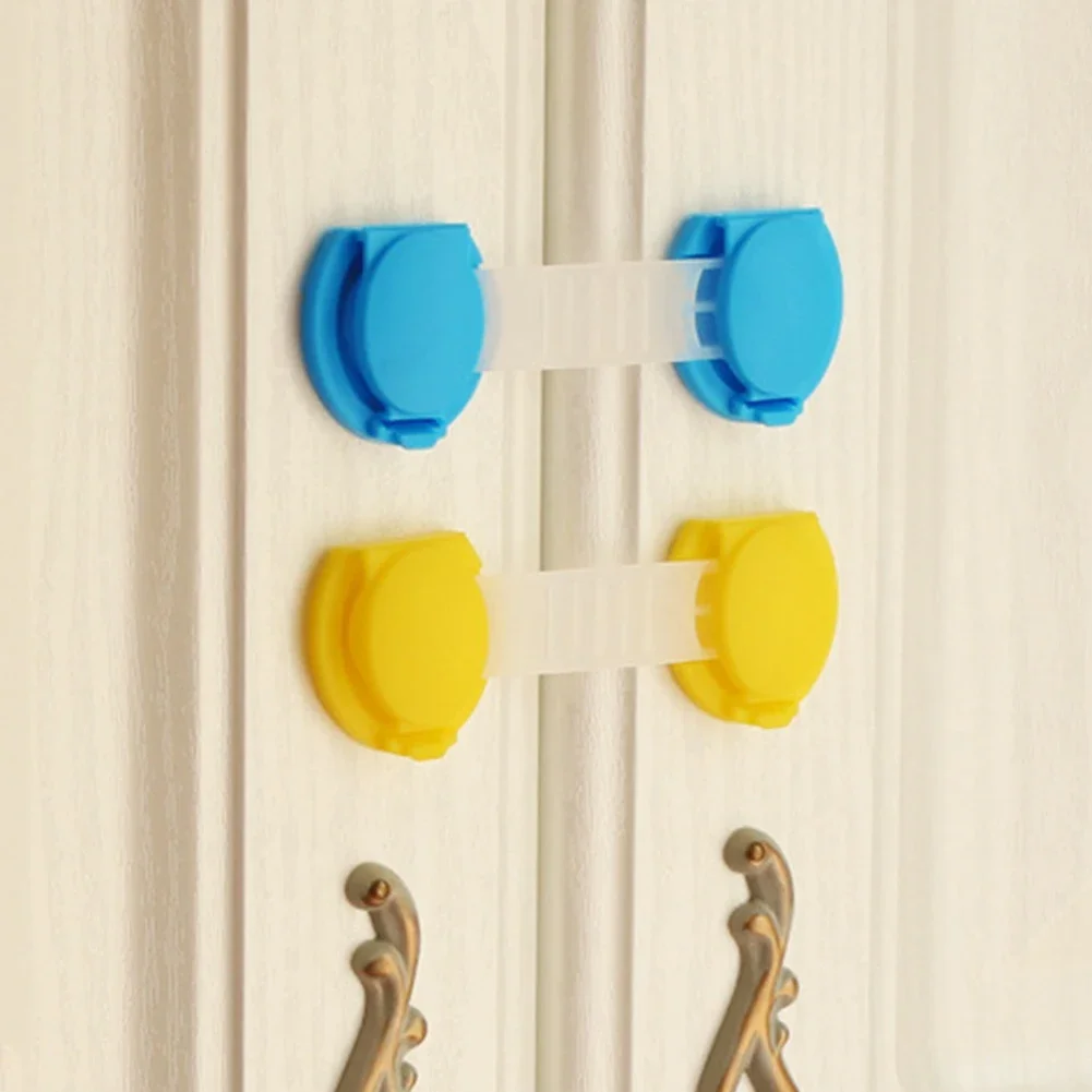

10Pcs/Lot Safety Baby Safe Protection Fridge Cabinet Doors Lock Security Blocker Padlock