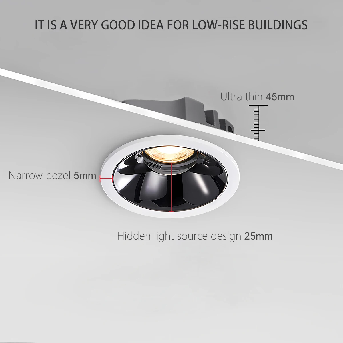 임베디드 높은 CRI 95 Tuya Zigbee DALI Smart 5 CCT 선택 가능 Led Cob 스포트라이트 초박형 로즈 골드 디밍 가능 천장 조명
