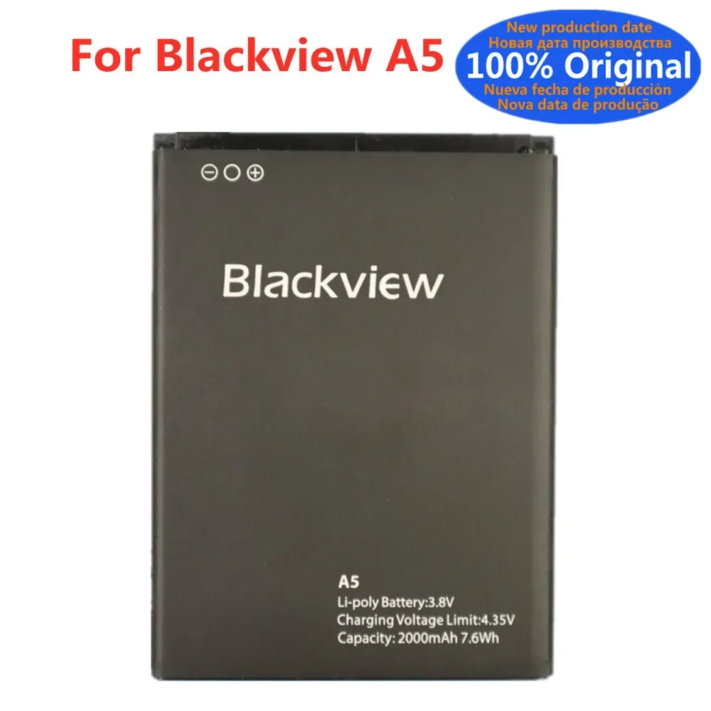 

Новый оригинальный аккумулятор для Blackview A5 2000 мАч, оригинальный запасной аккумулятор для мобильного смартфона, аккумуляторы, батарея