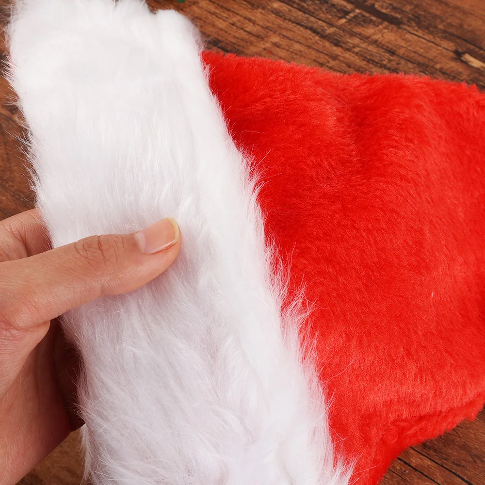 Adults Kids Christmas Hats Plush Thickened Family Member Santa Hat Merry Christmas New Year Party Festival Decoration Gifts