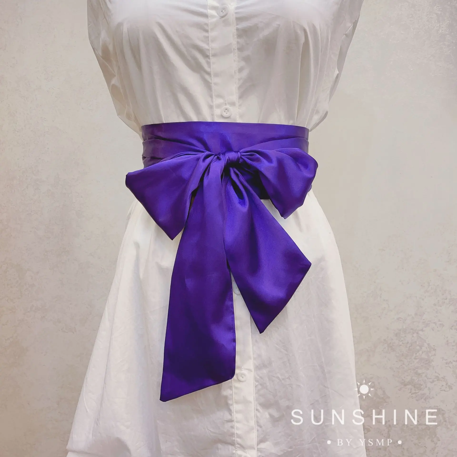 Elegant Satin Bow Corset Belt - Wide Waistband in Multiple Colors