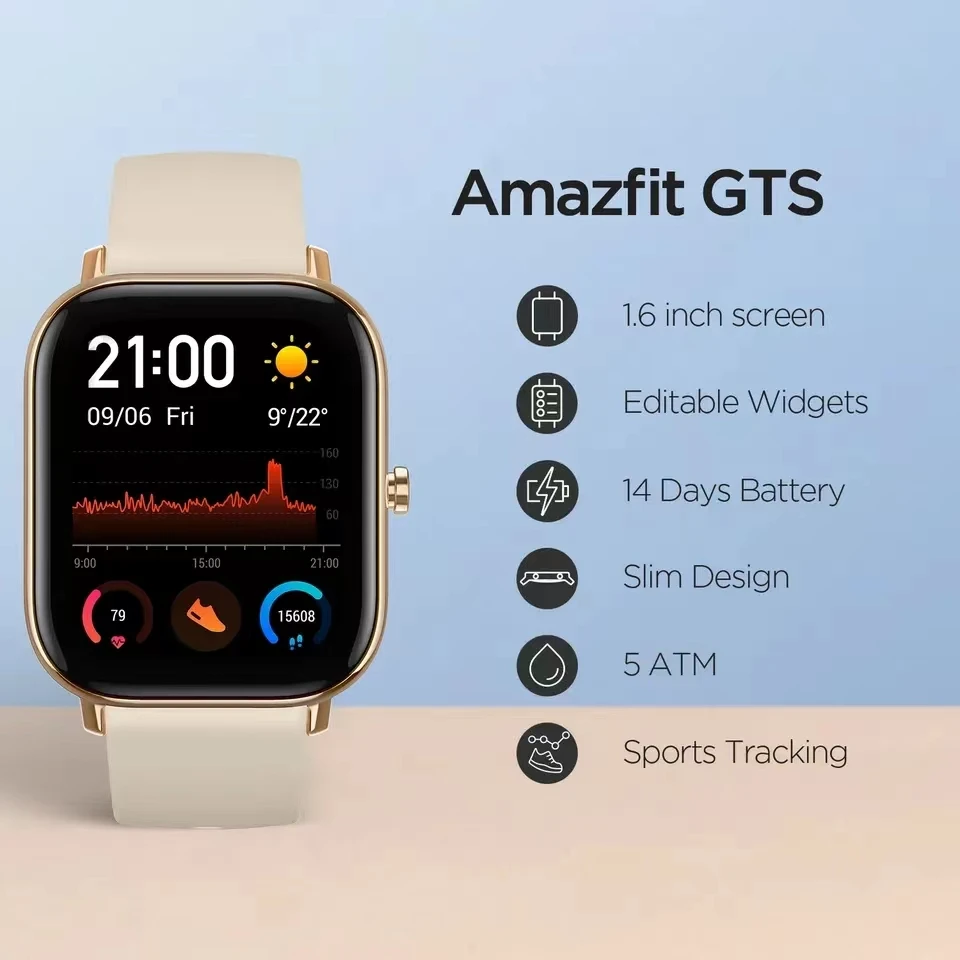 Amazfit-reloj inteligente GTS para hombre, dispositivo deportivo resistente  al agua, con Control de música, para exhibición y demostración, 80 nuevos  productos defectuosos - AliExpress
