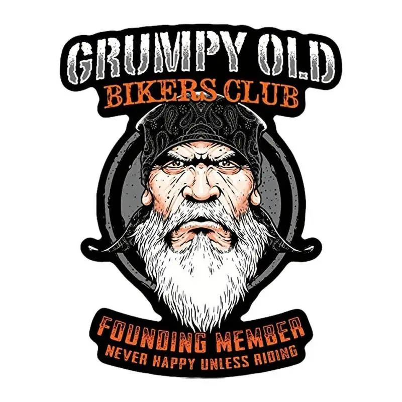 motorcycle sticker Grumpy Old Bikers Decal  Car Front Rear Window Windshield sticker vehicle decal for laptops bike helmet boats air vent deflector ceiling ac conditioning windshield ceiling air conditioning vent deflector save energy fits any window size