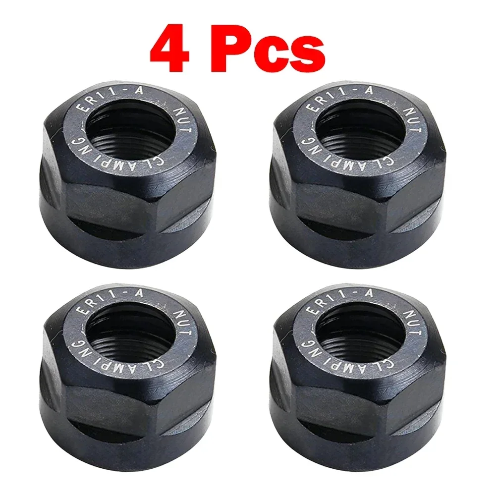 4pcs ER11 A Type Collet Clamping Nut Chuck for ER Collet Milling CNC Chuck Holder