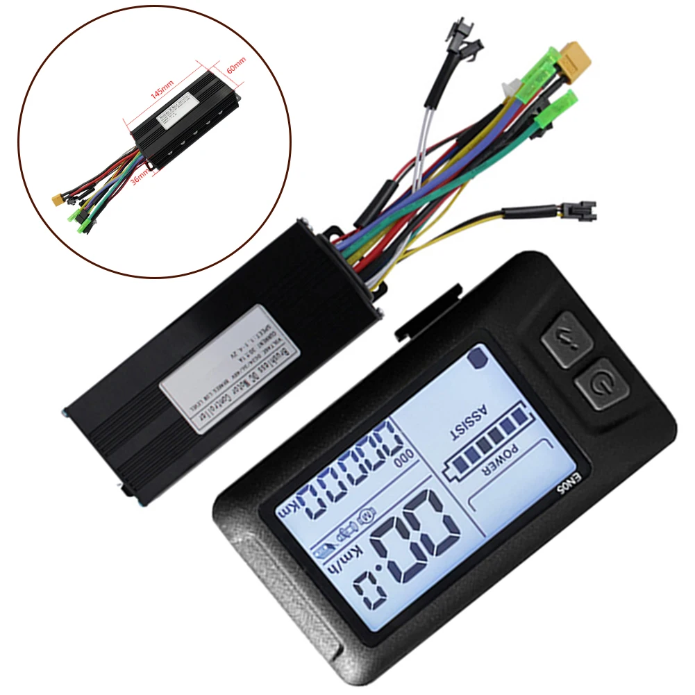 

LCD EN05 Instrument Controller Electric Bike 24-48V-72V 750W-1000W 30A L145/W60/H36mm 3-Mode Sine Wave Electric Bicycle Parts