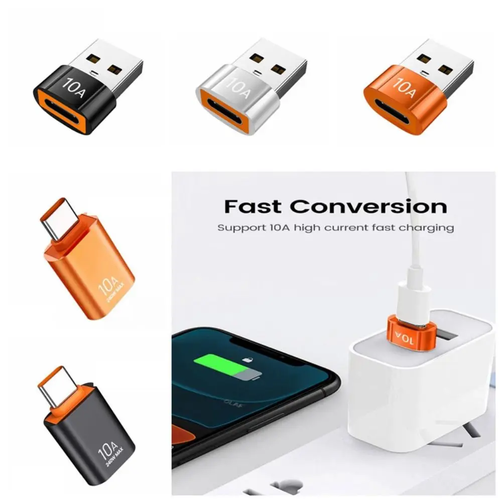 OTG Adapter USB To Type C Converter Transmission USB 2.0 Type C To Adapter Mini Metal Shell Fast Charging