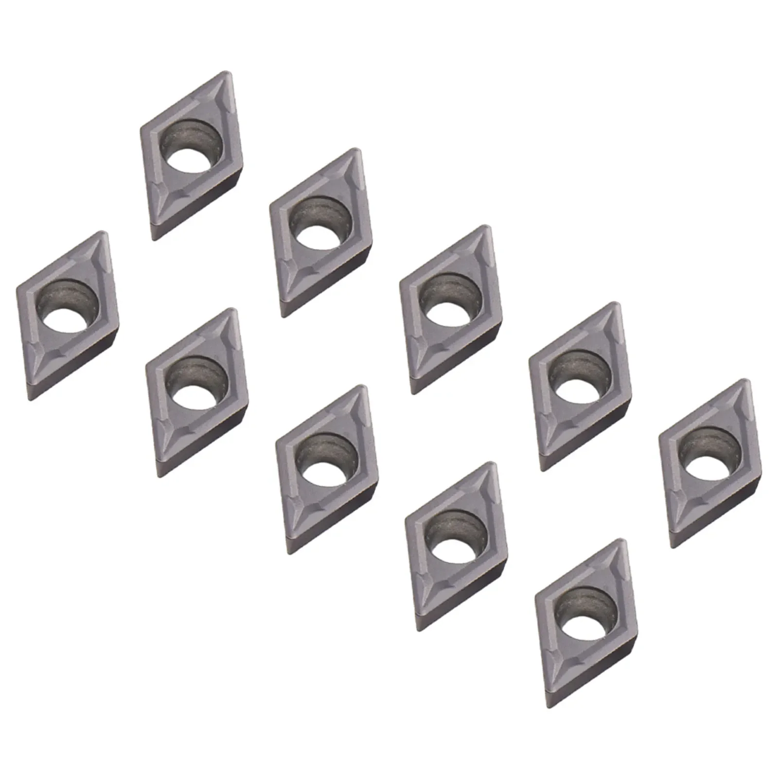 10PC DCMT21.51 DCMT070204 VP15TF Carbide Inserts For Lathe Turning Tool Holder Boring Bar High Hardness Carbide Insertskit