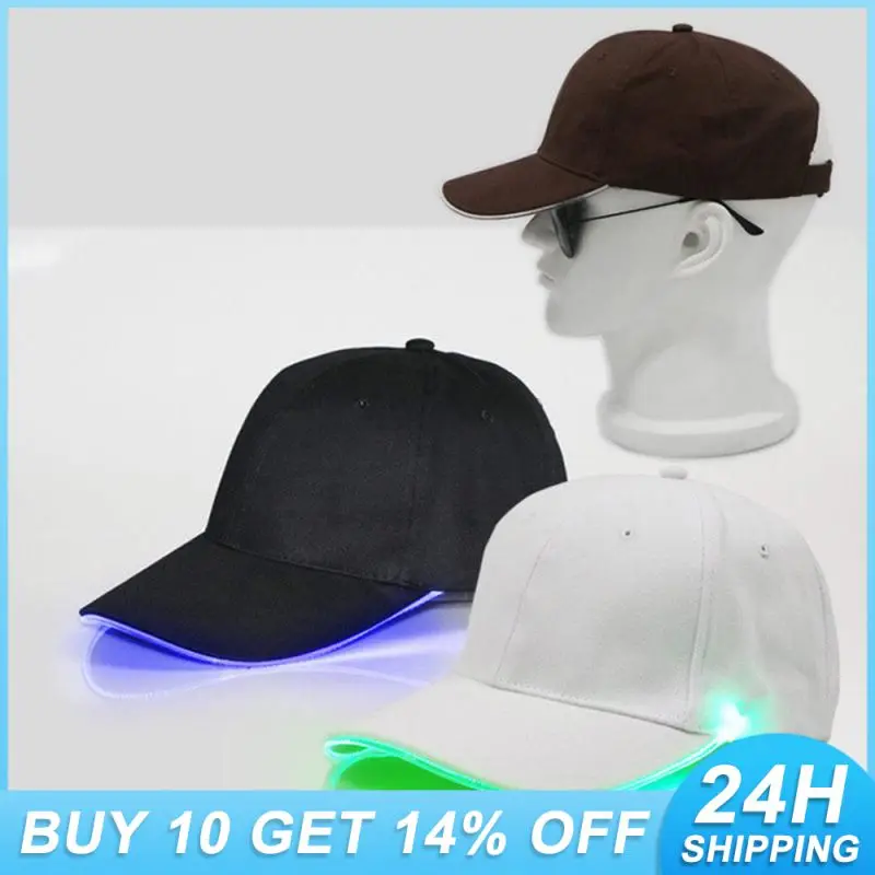 LED Flashing Baseball Cap Adjustable Party Hip-Hop Luminous Hat Bar Fun Event Night Illumination Casual Baseball Cap_voghion.com