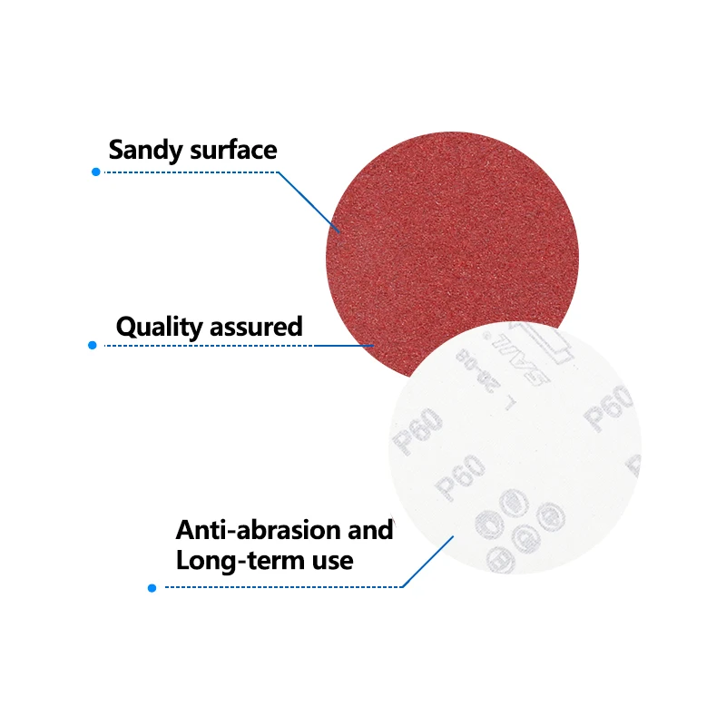 Xcan 2 Zoll Flock ing Schleif scheiben Pad Klett verschluss mit Schaft nass & trocken Schleifpapier Schleif scheibe Schleif polier pad Set – Detail 5