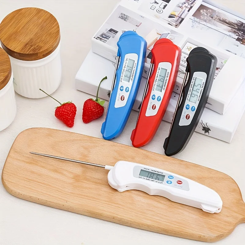 1pc meat thermometer, barbecue thermometer, food thermometer, kitchen, cooking, baking, liquid and barbecue. 2