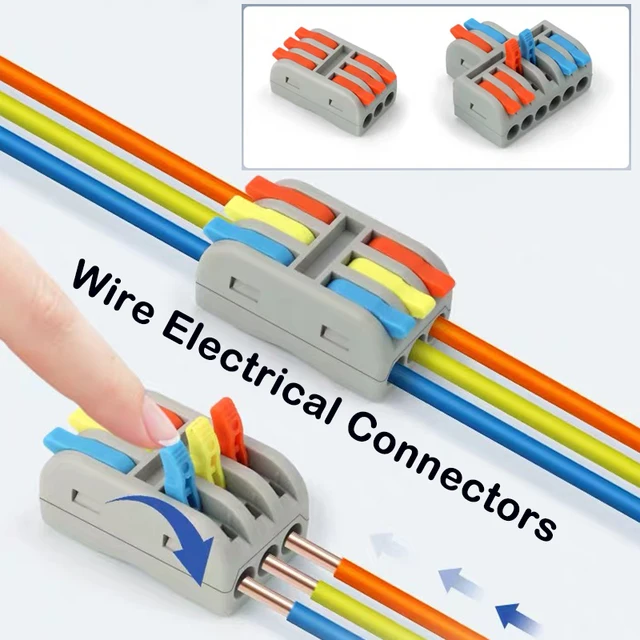 10/30/50 Quick Electrical Connectors Universal Compact Push-in Conductor SPL Splitter Wiring Cable Connector Butt Terminal Block 1