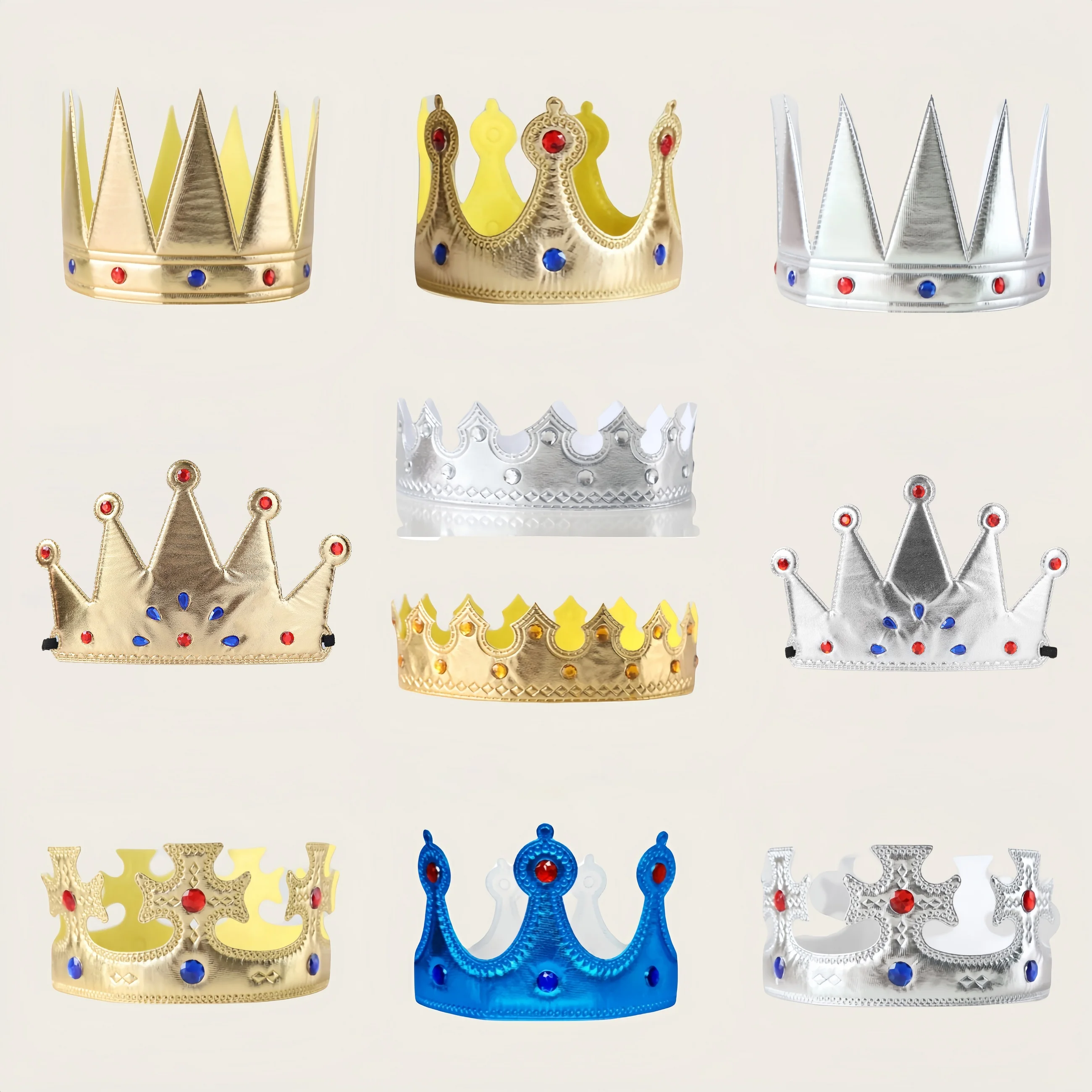 Party Crown Hats Children Adult Birthday Party Crown Hats Girl Queen Hat Boys Kids Party Hats Crown Accessories King Decorations