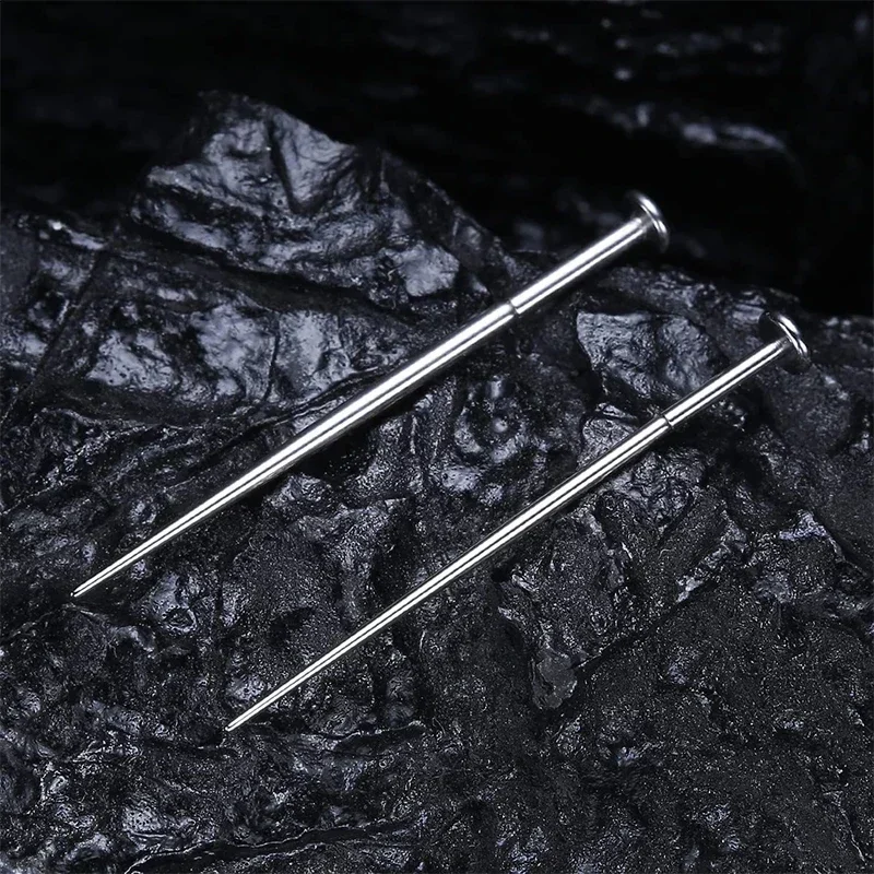 Insertion Pin Taper Thread Pin Labret Barbell Ear Lip Nose Piercing Taper Earrings Surgical Steel Piercing Connect Tool 10pcs