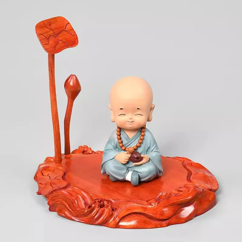 Lotus Flower Platform Tea Pot, Fish Tank Stone, Buddha Statue Vase, Bottom Material, Strange Stone, Solid Wood Bracket