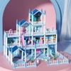 Diy Set Miniatures Dollhouse 3D Cartoon Doll Castle Villa Toys Girl 1/12 Fantasy Doll House Assemble Scene Accessories Furniture 4