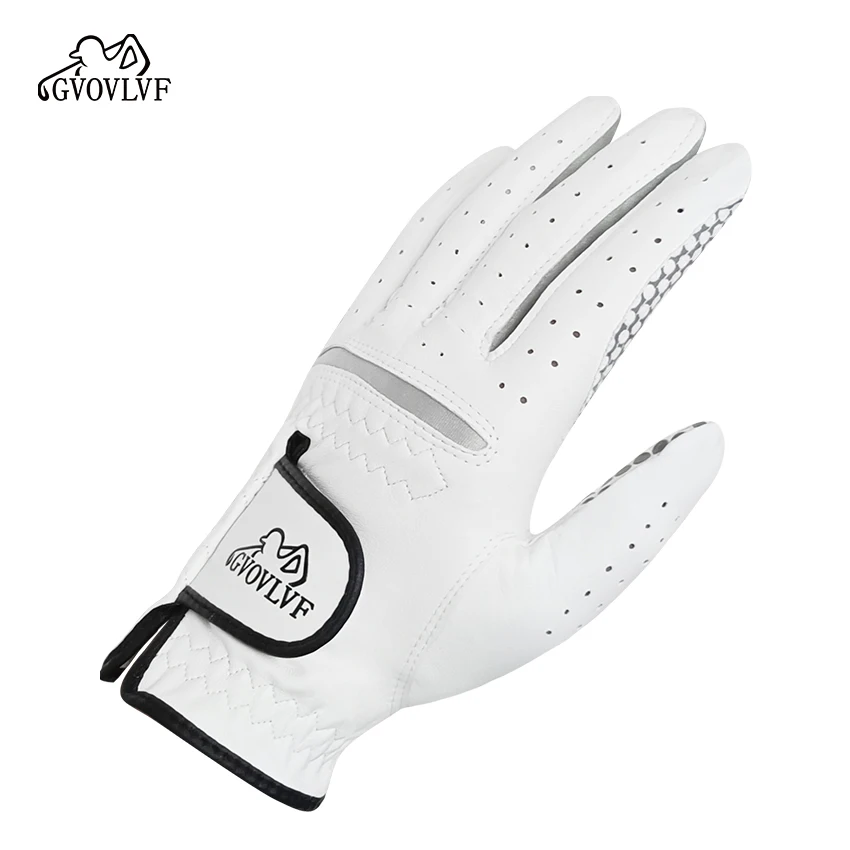 GVOVLVF Golf Gloves Genuine Sheepskin Leather Men Non-slip Sports Gloves Left Hand For Golfer Golf Glove Soft Breathable 3
