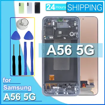 Display LCD AMOLED per Samsung Galaxy A56 5G, Schermo Touch Digitizer per Samsung A56 5G A566B A566V, Assemblaggio Schermo LCD per Telefono