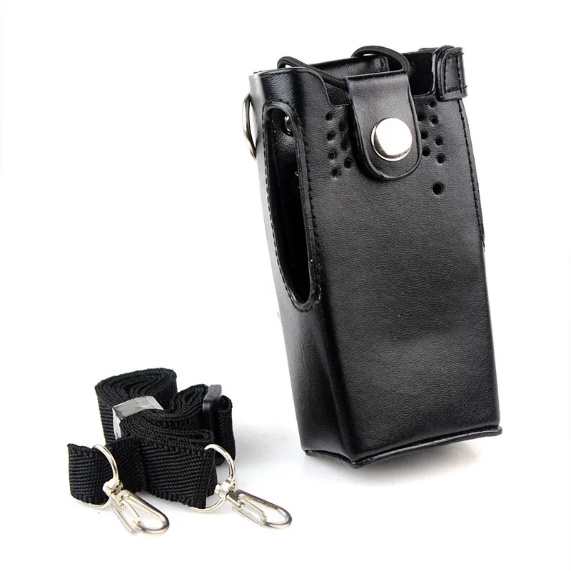 High Quality Hard Leather Carrying Case For Motorola GP3688 CP150 EP450 CP160 CP200 CP040 Two Way Radio Walkie Talkie with Strap