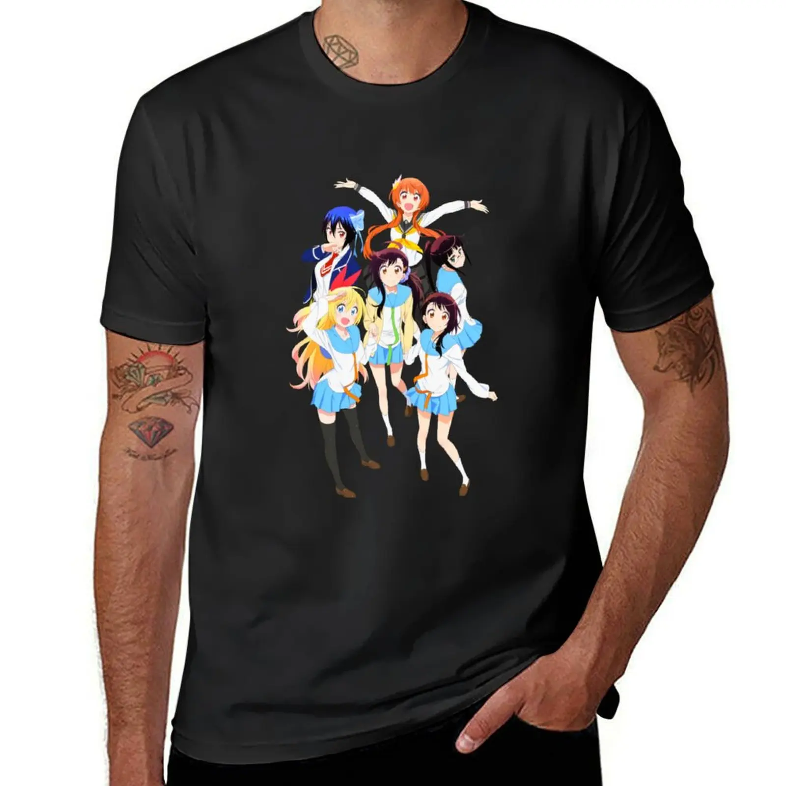 

Anime nisekoi anime girl friend T-Shirt summer clothes new edition quick drying big and tall t shirts for men