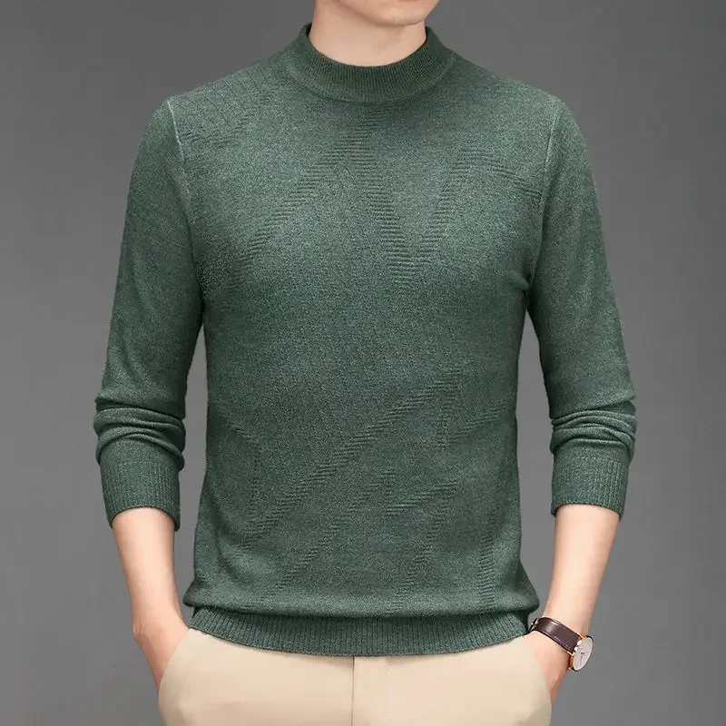 thumbnail image 1 of Sudaderas Tendencias de moda de otoño coreano 2024 Jerseys de rayas para hombre Ropa de manga larga de primavera Nueva camiseta de alta calidad para hombres, 1 of 5