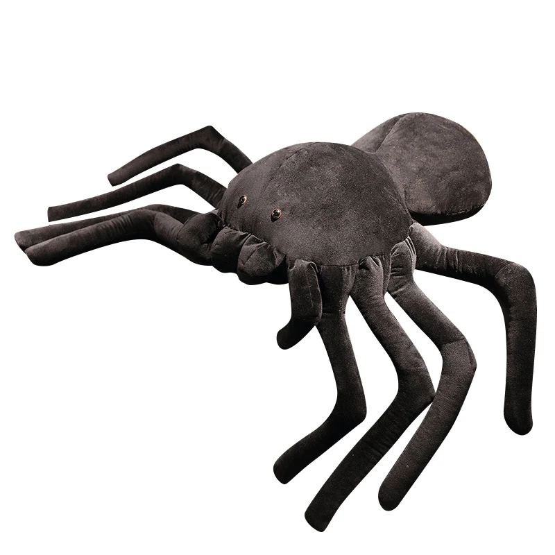 

Nice 20-80cm Novelty Halloween Decoration Horror Black Furry Soft Plush Fake Spider Joke Prank Props Party Supply Trick Or Treat