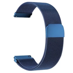 Milanese Loop Stainless Steel Watch Strap Bracelet for 22mm (07-Blue)