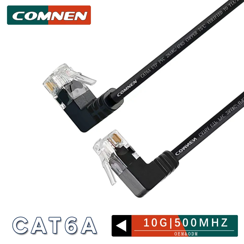COMNENCable Cat 6a, Cable de conexión Delgado rj45 de 90