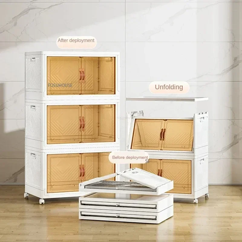 Home Kitchen Pantry Cabinets Large Capacity Bowl Pot Storage Organizer Kitchen Furniture Collapsible Bedroom Storage Cabinet M