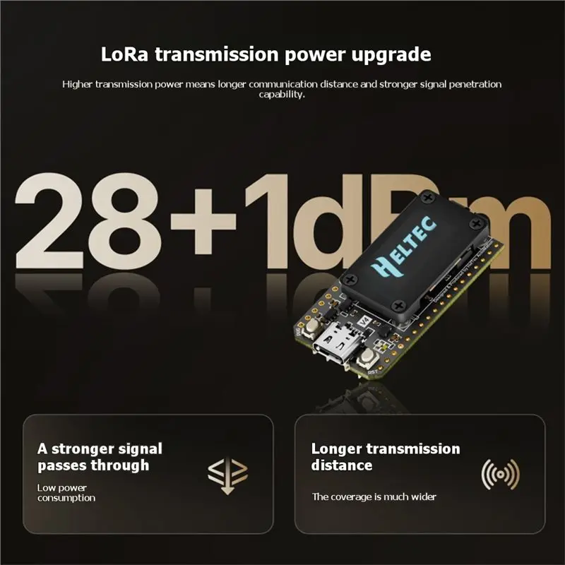 【추수감사절】Lorawan 28Dbm 전송 전력 2개 업그레이드 Heltec Wifi Lora 32 V4 ESP32S3+ SX1262 BLE Lora Node Meshtastic