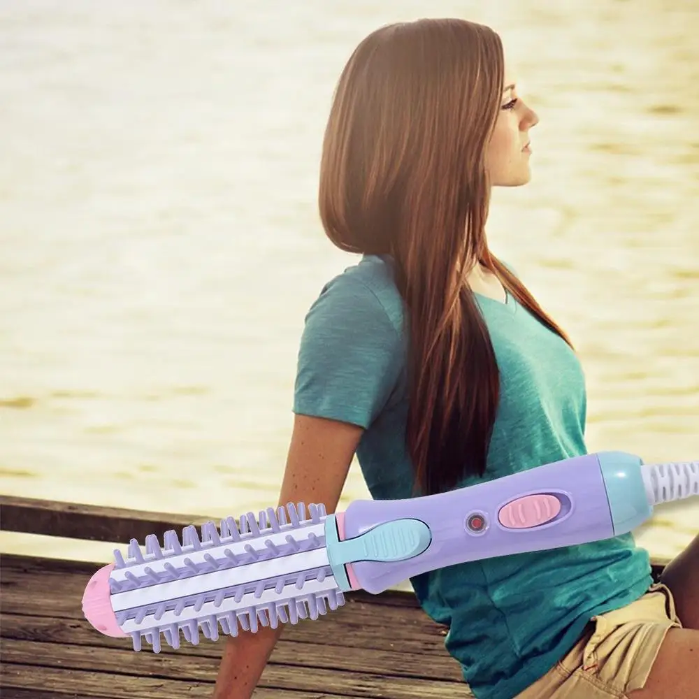 Plancha de pelo eléctrica alisadora, peine con temperatura de