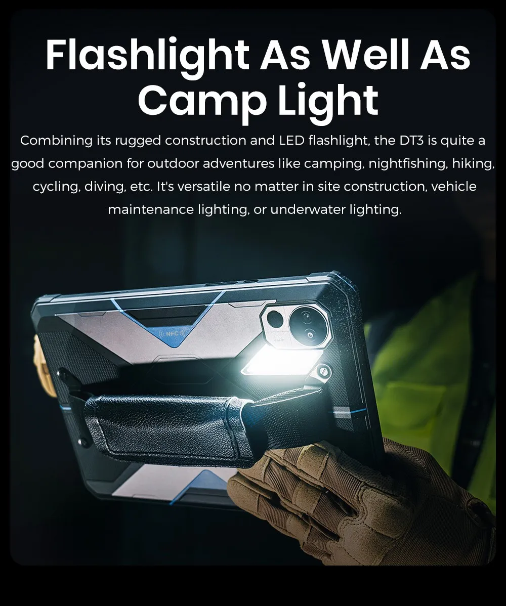 FOSSiBOT DT3 5G Rugged Tablet, Android 15, 10.4 inch 1200x2000 Display, 12GB RAM 256GB ROM, WiFi 6, 21560mAh Battery 66W Fast Charge, 64MP+32MP Camera, LED Flashlight, NFC, GPS/GALILEO/GLONASS/QZSS/BEIDOU/NavIC, Fingerprint & Face ID Unlock