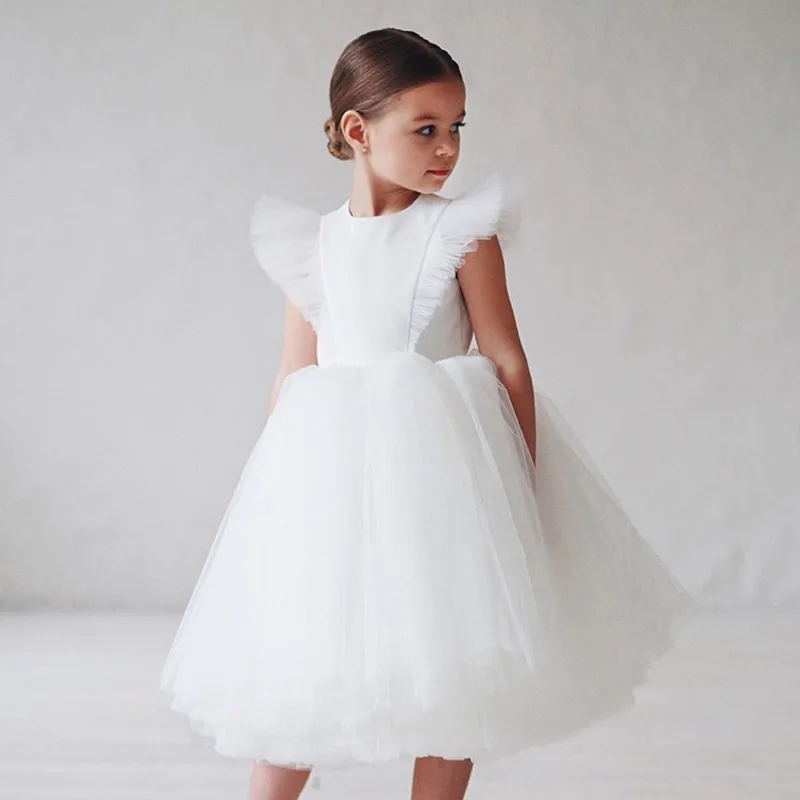 Teenage Girls Dress Children's Clothing Party Elegant Princess Long Tulle Baby Girls Kids Lace Wedding Ceremony Dresses - Image 4