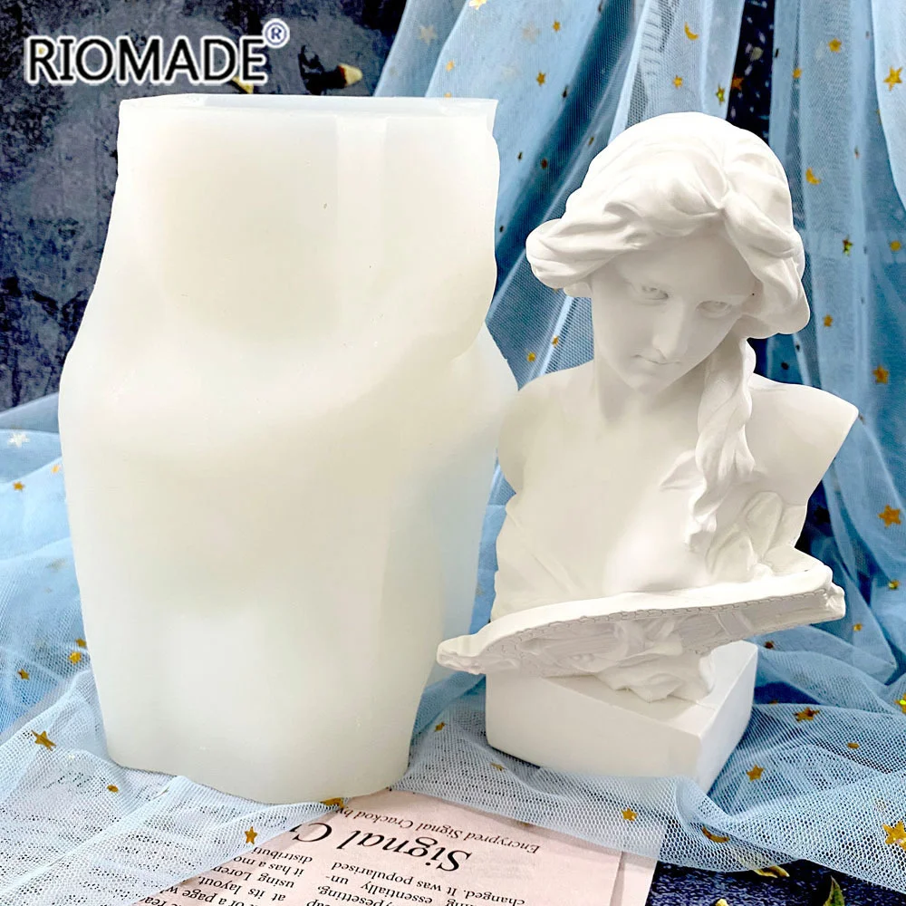 Große 3D Göttin Silikon-Kerzenform Antike Griechische Statue DIY Handwerk Harz Gips Kerzenform Aromatherapie-Herstellungswerkzeuge – Detail 1