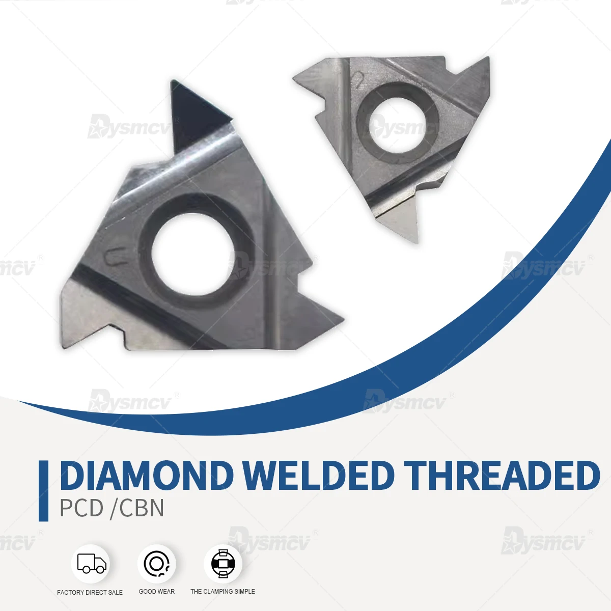 

11IR AG60 16ER 16IR AG60 PCD CBN AG55 Diamond Thread Turning Inserts CNC Lathe Tools Aluminum High Gloss PCD Boron Nitride CBN