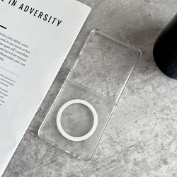 Magnetic Ultra Thin Frosted PC Matte Case with Magsafe - Compatible Transparent Cover - Galaxy Z Flip7 (Matte clear)