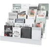 6 Tier Wire Countertop Rack Comic Book Rack Wide Tabletop Display Magazine for Book Brochure Literature Greeting Card Shelf 6