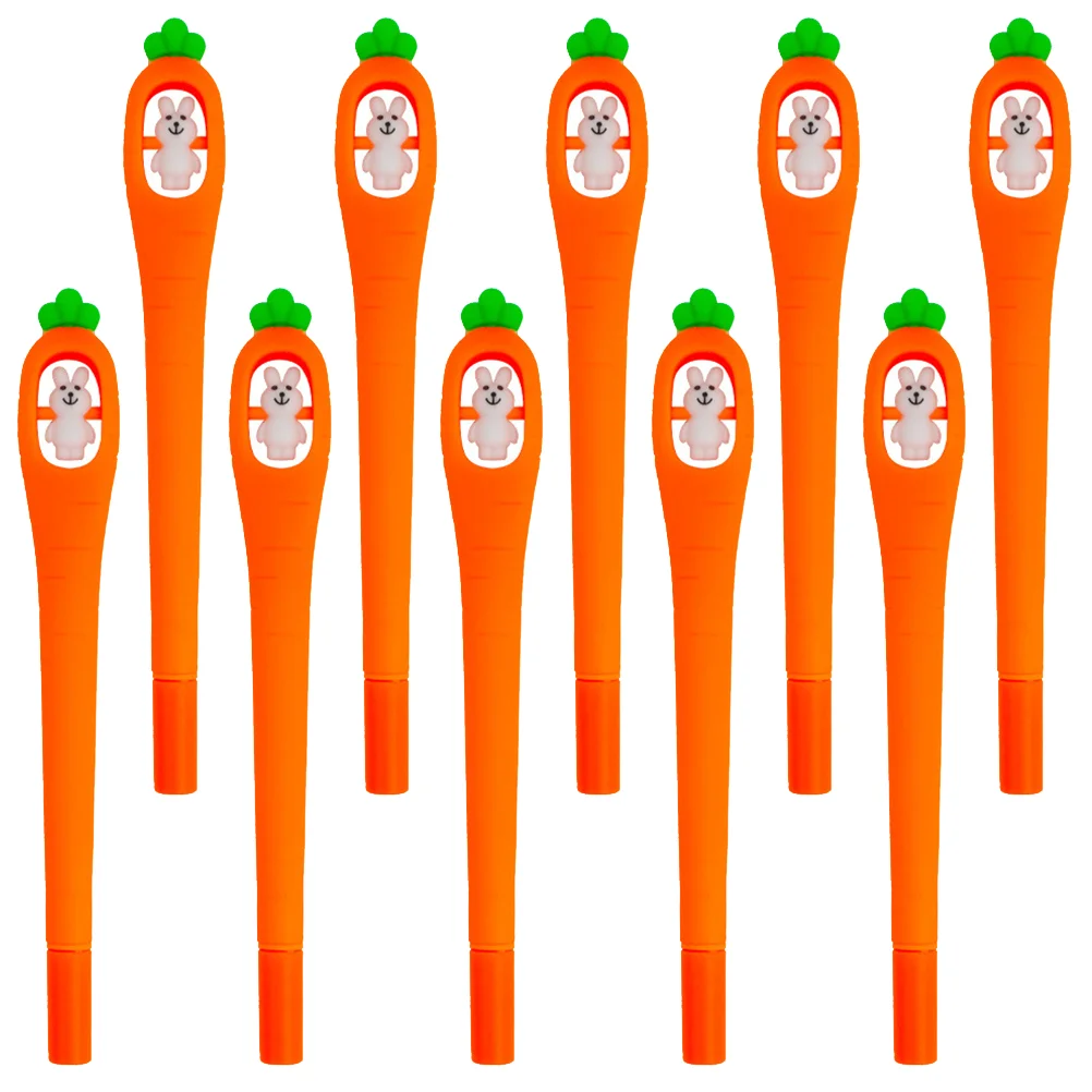 10 Pcs Prize Carrot Pen Student Gifts Ballpoint Pen For Kids Silica Gel Sign Pens 10 pcs prize carrot pen student gifts ballpoint pen for kids silica gel sign pens