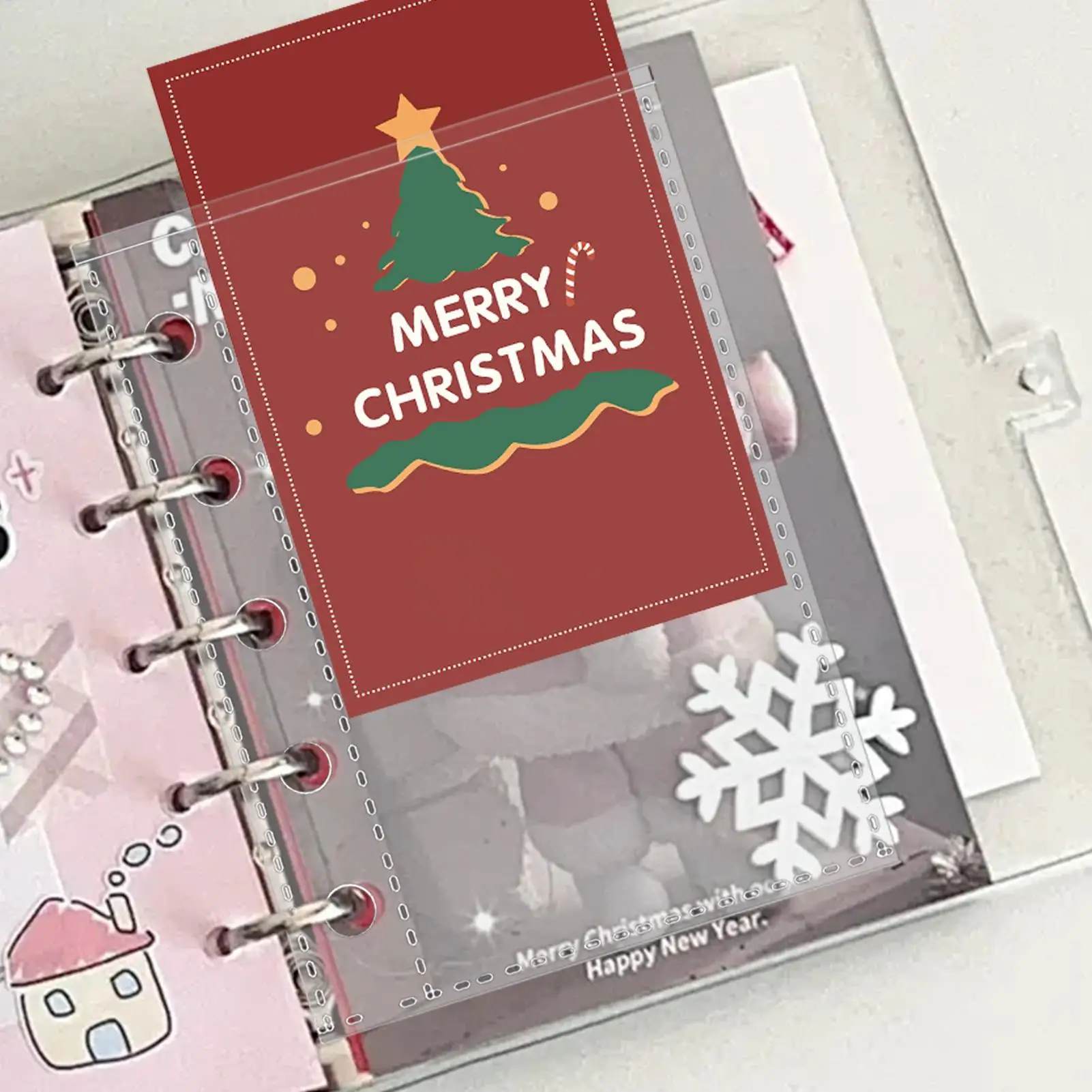 M5 binder replacement card pages transparent binder replacement pages sticker book replacement pages suitable for 5-ring binders