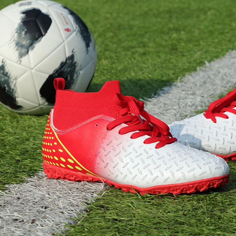 Vīriešu elpojoši iekštelpu potītes futbola zābaki Futzāla treniņu apavi Futbola skavas Unisex īpaši vieglas, neslīdošas āra_voghion.com