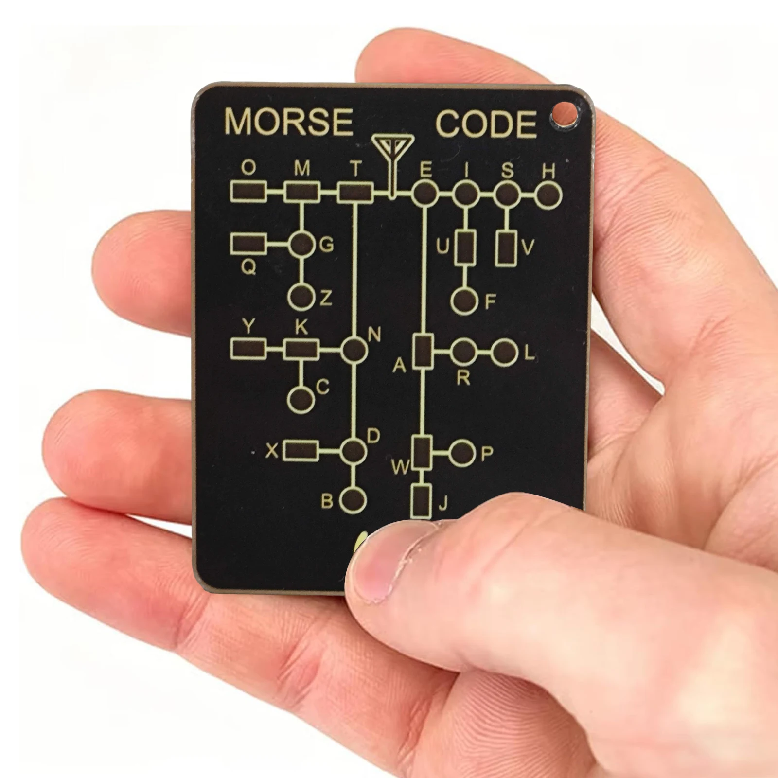 1-3PCS 모스 코드 트레이너 카드 프로 CW 연습 도구(인터랙티브 LED 포함) 경량 휴대용 PCB 전자 학습 도구