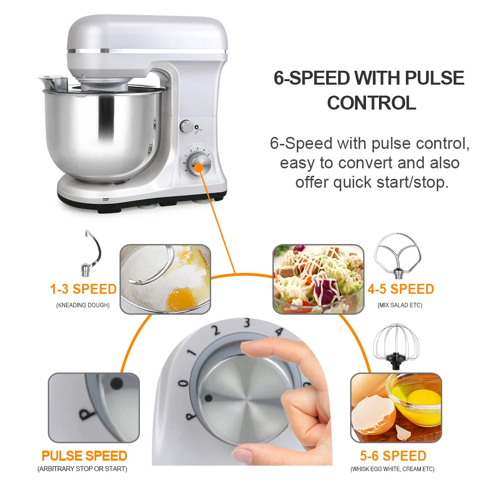 Chef Machine Household Desktop Multifunctional Mixer 5QT Small Foods Mixer