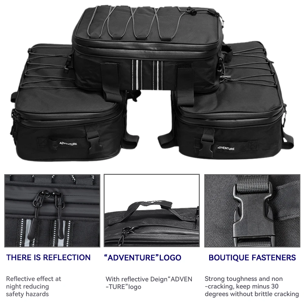 Motorcycle Luggage Add-On Bags for BMW R1200GS LC / Adventure (2013–2017) & R1250GS 4