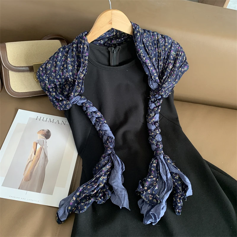 thumbnail image 1 of Chal de pashmina de algodón de marca de lujo para otoño, bufandas cálidas para mujer, diseño estampado, pañuelo de playa, estolas, bufanda 2023, 1 of 5