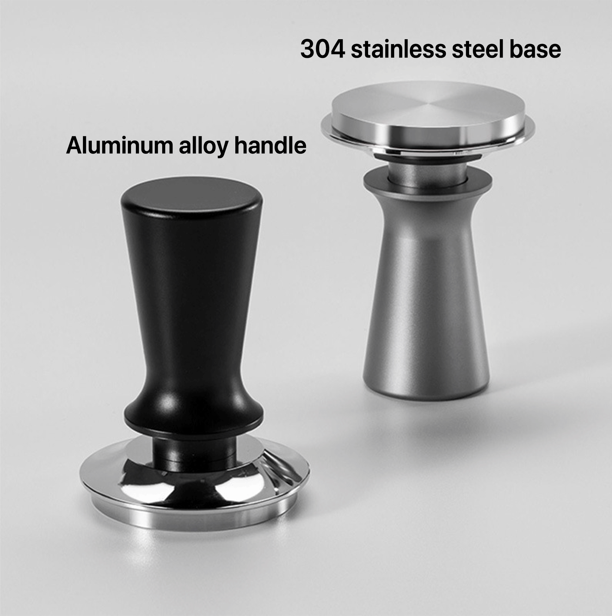 Pressino per caffè espresso in acciaio inox per una preparazione senza