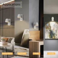 Aisilan LED Dimmable Wall Lamp with touch Switch Adjust Brightness and 3-CCT Rotation Wall reading Sconce for Bedside bedroom 6