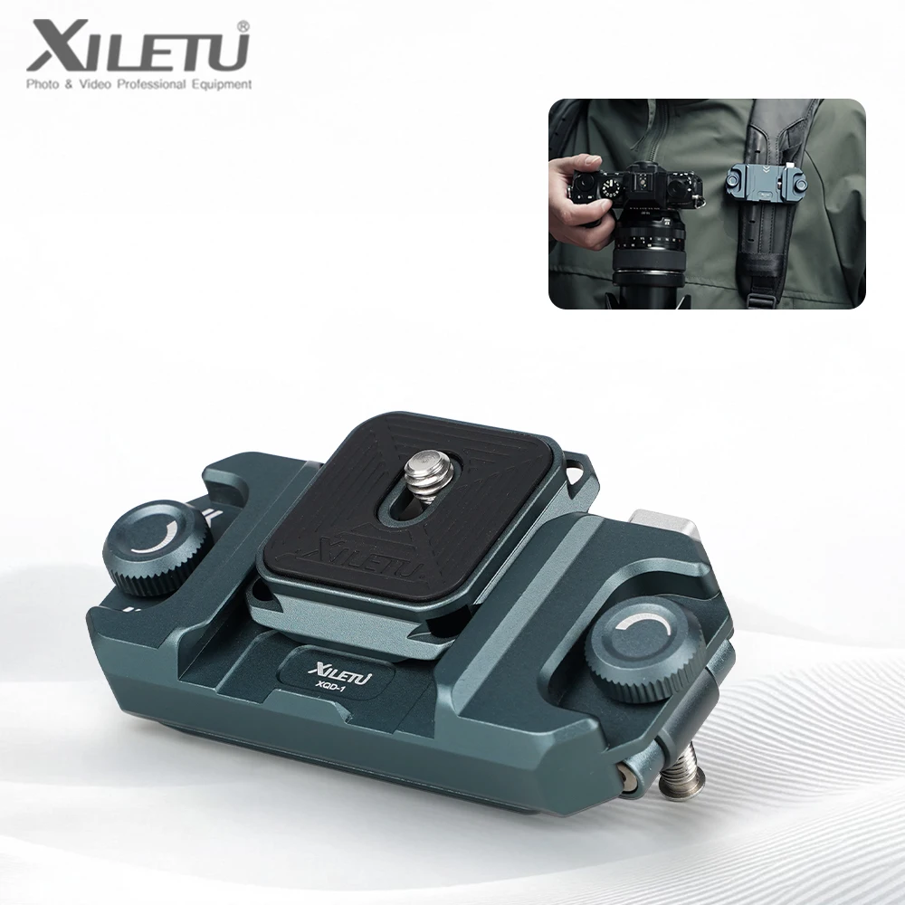 XILETU XQD1 Camera Capture Clip Arca Swiss Quick Release Plate Clamp Quick Switch Tripod Slider Mount Adapter camera clamp camera tripod plate camera base plate camera tripod adapter tripod adapter mount camera mount plate rifle clip adapter